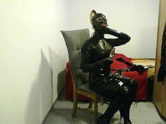 Wica Wii morning arse spreading with latex gloves. Part 2