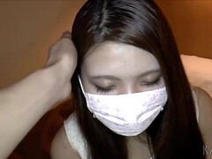 Asian teen in mask Hard Core creampie