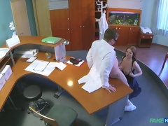 Doctor Gives His New Receptionist A Full Body Fucking