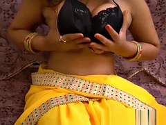 Desi Bhabhi playing with nice boobs and pussy