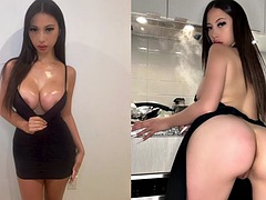 Busty Asian model gets pounded