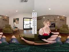American Blonde babe Eve Laurence cheats on her husband with the neighbor - POV VR hardcore