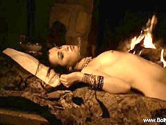 Exotic beauty By The Indian Fireplace
