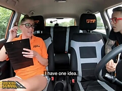 Fake Driving School Hard Rough Sex for Sexy New Instructor Elisa Tiger