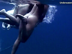 Underwater video with beauteous lassie from Underwater Show