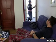 Czech teen takes it rough from behind