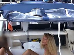 Gangbang with 2 teens and flashing on marina