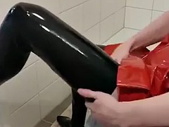 素人, 女装男装, オランダ人, 黒人, フェティッシュ, ゲイ, ゴム, 下着