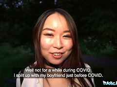Asiatique, Grosse bite, Sucer une bite, Marrant, Hd, De plein air, Public, Réalité