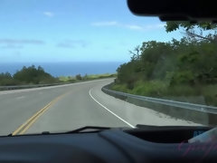 Amateur, Bikini, Brunette brune, Petite amie, De plein air, Pov, Nénés, Mouillée