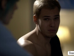 Slut MILF lets stepson TS gf fuck her ass