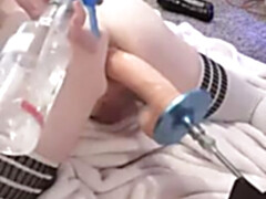 素人, アナル, デカチン, 女装男装, ディルド, シーメール, 一人, おもちゃ