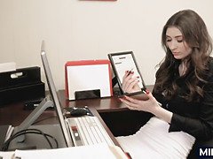 デカパイ, フェラチオ, チン, Hd, なめる, オフィス, 小柄, フェラする
