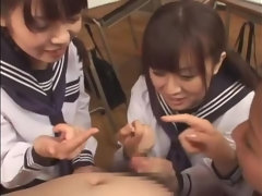 Tetas grandes, Mamada, Grupo, Japonés, Pov