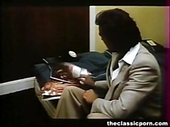 Blondine, Blasen, Spermaladung, Lingerie, Vintage