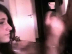 素人, フェラチオ, 茶髪の, 手コキする, ティーン