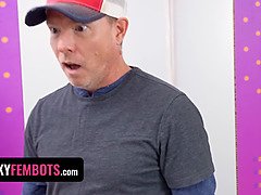Freaky Fembots teach inexperienced boy how to make it to 3rd base with their mind-blowing pussy licking skills!
