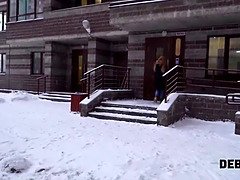 素人, お金, オマンコ, 現実, 赤毛, ラフ, ロシア人, 息子
