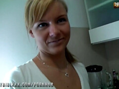 Leie, Blondine, Blasen, Spermaladung, Deutsch, Hd, Selbstgemacht, Orgasmus