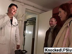 Kont, Grote lul, Pijpbeurt, Sperma shot, Hardcore, Naakt, Zwanger, Roodharige vrouw