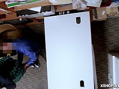 Attrapée, Hard, Hd, Police, Chatte, Criant, Adolescente, Uniforme