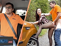 Grosser schwanz, Blasen, Auto, Spermaladung, Hundestellung, Hd, Öffentlich, Muschi