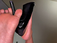 Amateur, Noire, Noir ébène, Pieds, Talons