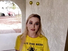 Blond, Pijpbeurt, Sperma shot, Hardcore, Hd, Gezichtspunt, Rijden, Tiener