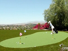 Blonde PAWG Skye Blue - Too Wet for Golf in HD - solo masturbation outdoors