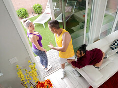 Жопа, Колледж, Семяизвержение, Член, Сперма на лице, Очки, Мамочка, Бритые