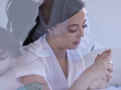 美女, 茶髪の, 指いじり, キス, なめる, マッサージ, オナニー, ティーン