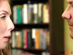 Blond, Bedriegen, Hondjeshouding, Man, Likken, Natuurlijke tieten, Kut duiken, Billekoek