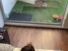 Gros seins, Blonde, Sucer une bite, Couple, Tir de sperme, Faciale, Public, Gicler