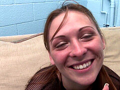 Tongue piercing, big tits and tattoos, face fuck