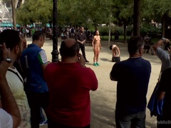 Anal, Bondage domination sadisme masochisme, Femelle, Humiliation, Public, Rugueux, Esclave, Voyeur