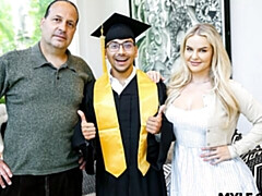 Beautiful blonde hottie Slimthick Vic likes riding on a big black cock