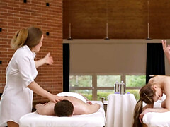 A massage leads to a man getting cucked without knowing