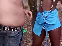 アフリカ人, 緊縛, 黒人, ドイツ人, アウトドア, 苦痛, 現実, ガリガリ