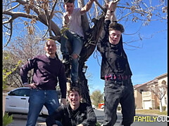 Step Mom Nina Dolci Gangbanged by Twin Step Brothers in Taboo Family Fuck