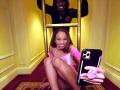 Petite Ebony gal hooks up with stud and gets banged