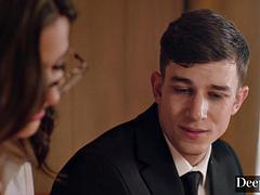 Большие сиськи, Минет, Бондаж, Брюнетки, Сперма на лице, Наездница, Сиськи, Жена