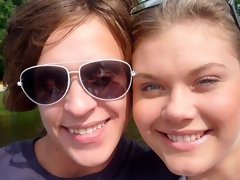 Любители, Блондинки, Минет, Сперма во рту, Семяизвержение, Очки, Ласковые ручки, Тощие