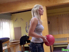 Pulled facialized european sweetie public pounded