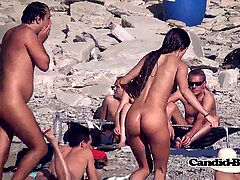 Nudist girls With incredible suntanned Ass Beach Voyeur HD Spycam