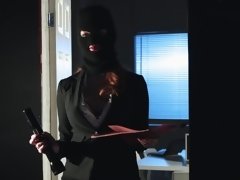 デカパイ, フェラチオ, イギリス人, 顔射, Hd, オフィス, 赤毛, 馬乗り