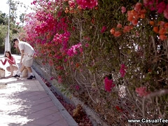 最高, 茶髪の, ヨーロピアン, キス, 自然山雀, オーガズム, 馬乗り, ティーン