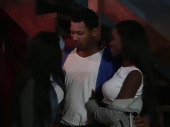 Black beauties Jezabel Vessir and Sadie Santana share black man meat