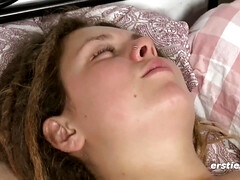 Enthousiasteling, Blond, Bruinharig, Vingeren, Duits, Lesbisch, Likken, Kut duiken