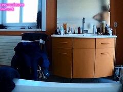 Hidden cam of my wife in the bathroom