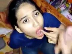 アジア人, デカパイ, フェラチオ, オッパイの